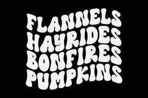 Flanelle komisch Halloween T-Shirt Design vektor