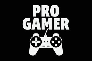 proffs gamer rolig gaming älskare t-shirt design vektor