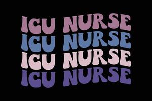 icu Krankenschwester T-Shirt Design vektor