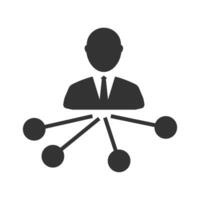Vektor Illustration von Mitarbeiter Netzwerk Symbol im dunkel Farbe und Weiß Hintergrund