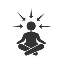 Vektor Illustration von Meditation Symbol im dunkel Farbe und Weiß Hintergrund