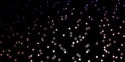 dunkelblaue rote Vektortextur mit schönen Sternen bunte Illustration im abstrakten Stil mit Gradientensternmuster zum Verpacken von Geschenken vektor