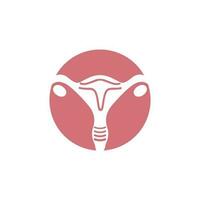 weiblich Gebärmutter Symbol Logo Vektor Illustration Vorlage Design.