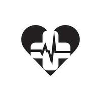 konst design hälsa hjärtslag medicinsk puls vektor mall