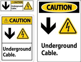 varning tecken, underjordisk kabel- tecken vektor