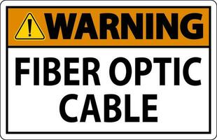 Warnung Zeichen, Ballaststoff Optik Kabel Zeichen vektor