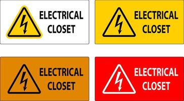 Sicherheit Zeichen elektrisch Wandschrank vektor