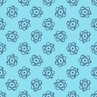 atom vektor molekyl begrepp modern blå sömlös mönster