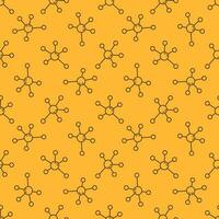 Molekül Vektor Konzept Gliederung Gelb nahtlos Muster