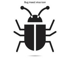 Fehler Insekt Virus Symbol, Vektor Illustration.