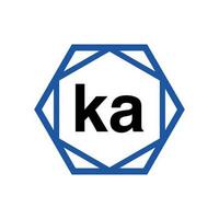 ka Unternehmen Name im Diamant Form. ka Monogramm. vektor