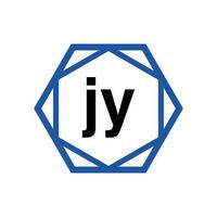 jy företag namn i diamant form. jy monogram. vektor