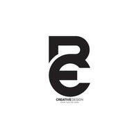 unik modern form brev r b e kreativ alfabet monogram logotyp. e logotyp. r logotyp . b logotyp vektor