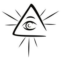 alle Sehen Auge Mystiker Symbol vektor