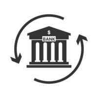 vektor illustration av Övrig banker ikon i mörk Färg och vit bakgrund