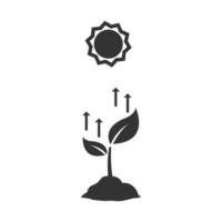 Vektor Illustration von Photosynthese Symbol im dunkel Farbe und Weiß Hintergrund