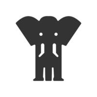 Vektor Illustration von Elefant Symbol im dunkel Farbe und Weiß Hintergrund