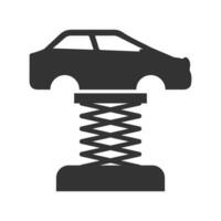 Vektor Illustration von Auto Hydraulik Symbol im dunkel Farbe und Weiß Hintergrund