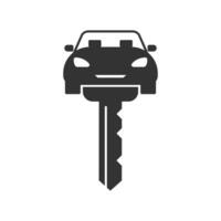 Vektor Illustration von Auto Schlüssel Symbol im dunkel Farbe und Weiß Hintergrund