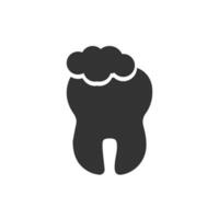 Vektor Illustration von Zähne Symbol im dunkel Farbe und Weiß Hintergrund