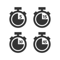 Vektor Illustration von Timer Symbol im dunkel Farbe und Weiß Hintergrund