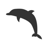 Vektor Illustration von Delfin Symbol im dunkel Farbe und Weiß Hintergrund