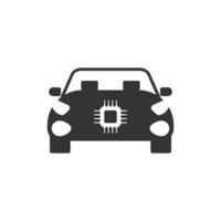 Vektor Illustration von Auto Zentralprozessor Motor Symbol im dunkel Farbe und Weiß Hintergrund