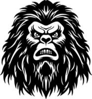 Bigfoot - - schwarz und Weiß isoliert Symbol - - Vektor Illustration