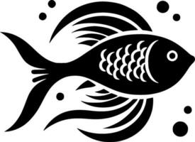 fisk, minimalistisk och enkel silhuett - vektor illustration