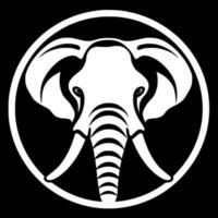 elefant - minimalistisk och platt logotyp - vektor illustration