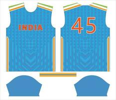 Indien cricket team sporter unge design eller Indien cricket jersey design vektor