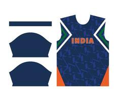 Indien cricket team sporter unge design eller Indien cricket jersey design vektor