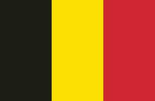 Belgien Flagge Vektor isoliert auf Weiß Hintergrund