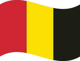 vågig belgien flagga vektor isolerat på vit bakgrund