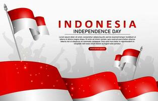 Indonesien Unabhängigkeitstag Hintergrund vektor
