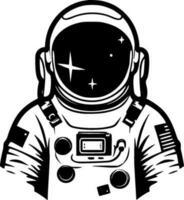 astronaut - minimalistisk och platt logotyp - vektor illustration