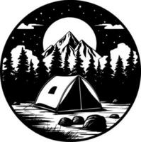 Camping, minimalistisch und einfach Silhouette - - Vektor Illustration