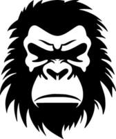 Gorilla - - minimalistisch und eben Logo - - Vektor Illustration