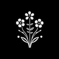 blommor - minimalistisk och platt logotyp - vektor illustration