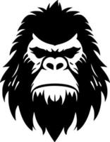 Bigfoot - - schwarz und Weiß isoliert Symbol - - Vektor Illustration