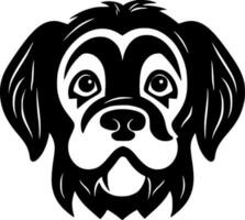 Hund - - schwarz und Weiß isoliert Symbol - - Vektor Illustration