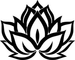 Lotus Blume, minimalistisch und einfach Silhouette - - Vektor Illustration