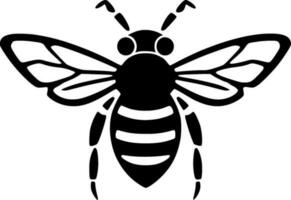 Biene, schwarz und Weiß Vektor Illustration