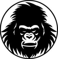 gorilla, minimalistisk och enkel silhuett - vektor illustration