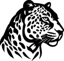 leopard - minimalistisk och platt logotyp - vektor illustration