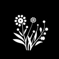 Blumen- - - minimalistisch und eben Logo - - Vektor Illustration