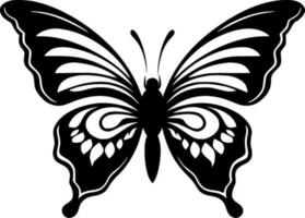 Schmetterling - - schwarz und Weiß isoliert Symbol - - Vektor Illustration