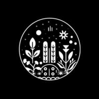 Garten - - minimalistisch und eben Logo - - Vektor Illustration