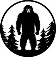 Bigfoot - - schwarz und Weiß isoliert Symbol - - Vektor Illustration