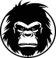 Gorilla - - schwarz und Weiß isoliert Symbol - - Vektor Illustration